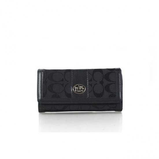 Coach Envelope in Signature Small Black Wallets FFC | Coach Outlet Canada